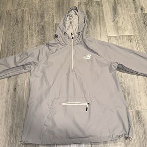 Grey new balance women’s quarter zip rain coat